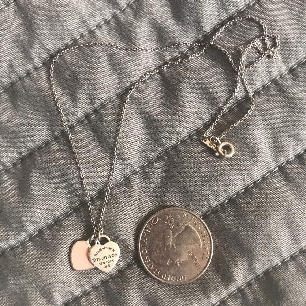 “Return to Tiffany” Pink Double Heart Necklace